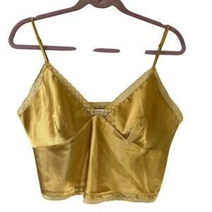 Victoria's Secret Gold Satin Tank Top